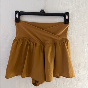 Offline by Aerie crossover shorts brown